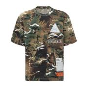 Camouflage Ronde Hals T-shirt Mannen Heron Preston , Green , Heren