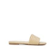 Leren sandalen met weefmotief Bottega Veneta , Beige , Dames