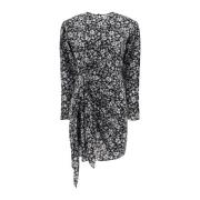 Jurk met bloemenprint en knoop Isabel Marant Étoile , Black , Dames