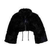 Zwarte Faux Fur Korte Jas Stutterheim , Black , Dames