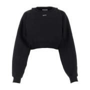 Zwarte Katoenen Sweatshirt Off White , Black , Dames