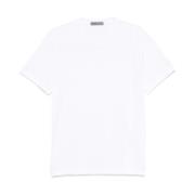 Geborduurd Logo Wit T-shirts en Polo's Corneliani , White , Heren