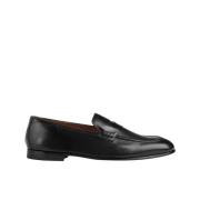 Heren leren Penny loafer | zwart Doucal's , Black , Heren