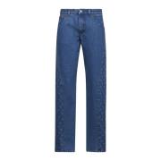 Blauwe Maan Motief Relaxed Fit Jeans Marine Serre , Blue , Dames