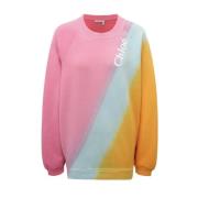 Katoenen sweatshirt met ronde hals Chloé , Pink , Dames