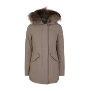 Luxe Arctic Raccoon Parka Woolrich , Brown , Dames