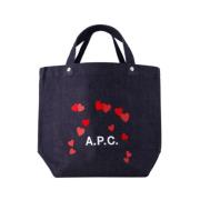 Tote Bags A.p.c. , Blue , Dames