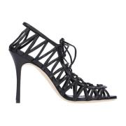 Leren sandalen voor vrouwen Manolo Blahnik , Black , Dames