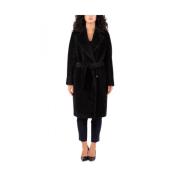 Elegante Wollen Jas Max Mara Studio , Black , Dames