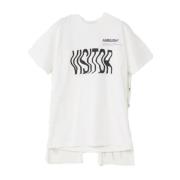 Wit Cape T-shirt met Logodetail Ambush , White , Heren