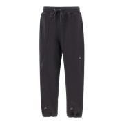 Zwarte katoenen jogger met geborduurde logo's A-Cold-Wall , Black , He...