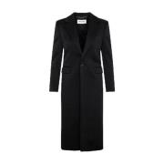 Satinjas met knoopsluiting Saint Laurent , Black , Dames