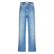 Wijde Fringe Jeans Angels , Blue , Heren