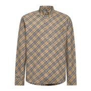 Knoopshirt in Beige Katoen Burberry , Beige , Heren