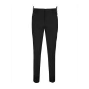 Klassieke wollen broek met logodetail Dsquared2 , Black , Dames