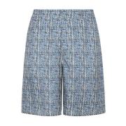 Gedrukte zijden shorts met elastische taille voor heren Fendi , Blue ,...