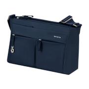 Blauwe Nylon Schoudertas met Zakken Samsonite , Blue , Dames