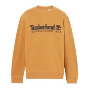 Gele Logo Sweatshirt Opgericht 1973 Timberland , Yellow , Heren