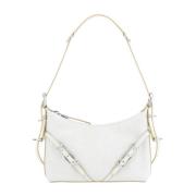 Mini tas met zilveren logodetail Versace , White , Dames