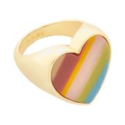 Regenboog Zegel Gouden Ring Logo Coach , Multicolor , Dames