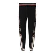 Logo Broek met Geribbelde Afwerking Dolce & Gabbana , Black , Heren