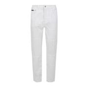 Denim Jeans met Logo Detail Dolce & Gabbana , White , Dames