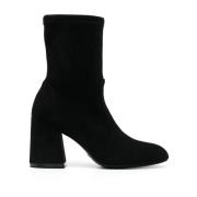 Stijlvolle Flareblock Bootie Stuart Weitzman , Black , Dames