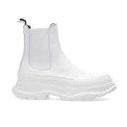 Chunky Sole Leren Sneakers Vrouwen Alexander McQueen , White , Dames