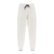 Cashmere Joggingbroek met Ribboorden Brunello Cucinelli , Beige , Dame...