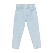 Jeremiah Lichtblauwe Denim Jeans Amish , Blue , Heren