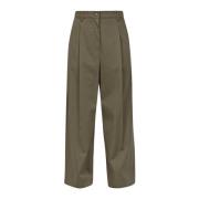 Gabardine Broek met Voor Sluiting Max Mara Weekend , Green , Dames