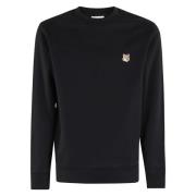 Vossenkop Patch Sweater Maison Kitsuné , Black , Heren