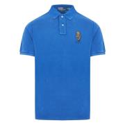 Geborduurde 'Polo Bear' Katoenen Poloshirt Polo Ralph Lauren , Blue , ...