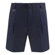 Linnen Bermuda Shorts met Achterzakken Paolo Pecora , Blue , Heren