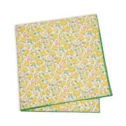 Sjaal met bloemenprint en gele rand Bonpoint , Multicolor , Dames