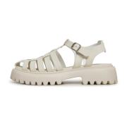 Urban Blokhak Sandalen - Beige Cesare Gaspari , Beige , Dames