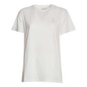 Geborduurd Logo Katoenen T-shirt Isabel Marant , White , Dames