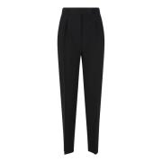 Zwarte Cady Broek met Rits Max Mara Studio , Black , Dames