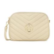 Room crossbody tas met groot monogram. Kazar , Beige , Dames