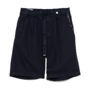 Blauwe Geplooide Shorts met Zakken Myths , Blue , Heren