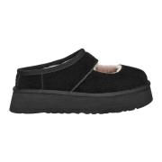 Platform Mary Jane Schoenen met Sheepskin UGG , Black , Dames