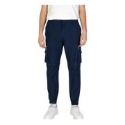 Blauwe effen broek met ritssluiting Antony Morato , Blue , Heren