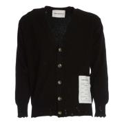 Luxe V-hals Cardigan Sweater Amaránto , Black , Heren