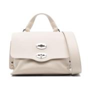 Witte Twist-Lock Schoudertas Zanellato , White , Dames