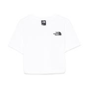 Wit Crew Neck Logo T-shirt The North Face , White , Dames