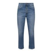 Rechte Jeans Koons Model Enkel Lengte Dondup , Blue , Dames