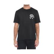 Zwart Logo Print Ronde Hals T-shirt Amiri , Black , Heren