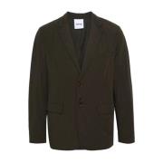 Nylon Single Breasted Blazer Aspesi , Green , Heren