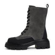 Elegante Veterschoenen Enkellaarsjes - Grijs Cesare Gaspari , Gray , D...