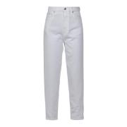 Witte Denim Straight Leg Jeans Dondup , White , Dames